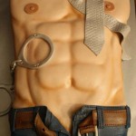 Boston-Massachusetts Shades of grey chiseled abs rock pecks jeans tie and cuffs male body erotic cake