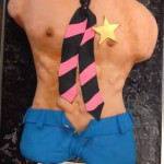 Seattle-Washington Erotic-sheriff-torso-with-chubby-in-his-paints-stripped-tie-adult-cake