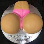 Peerky-round-cheeky-butt-with-pink-leather-gstring-adult-sexy-cake